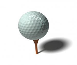 Golf Ball On Tee